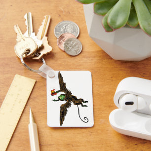 Porte-clés Assistant vintage d'Oz, Singe volant maléfique