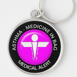 Porte-clés ASTHMA - Alerte Médicale MEDICINE - Porte - clé de