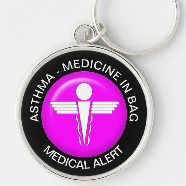 Porte-clés ASTHMA - Alerte Médicale MEDICINE - Porte - clé de (Devant)