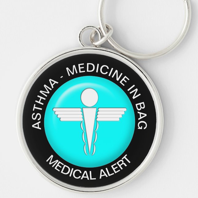 Porte-clés ASTHMA - Alerte Médicale MEDICINE - Porte - clé de (Devant)