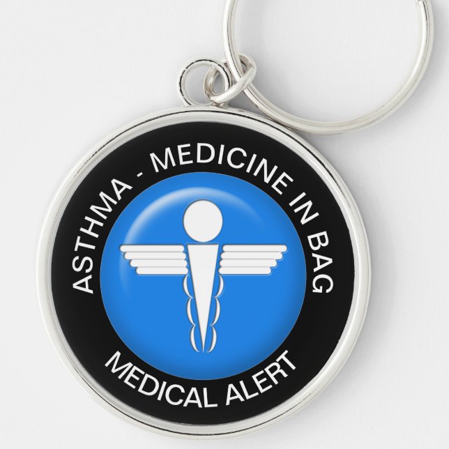 Porte-clés ASTHMA - Alerte Médicale MEDICINE - Porte - clé de (Devant)
