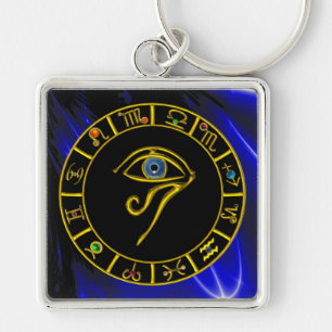 Porte-clés ASTRAL EYE / BLUE TALISMAN / Astrologie Graphique
