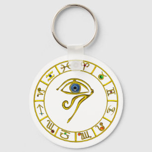 Porte-clés ASTRAL HORUS OEIL, BLUE TALISMAN Astrologie Graphi