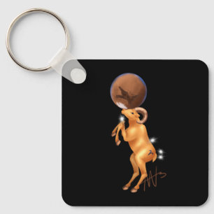 Porte-clés Astro Aries Mars Zodiac Metal