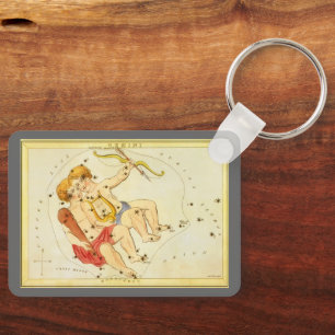 Porte-clés Astrologie Zodiaque vintage Constellation jumelle 