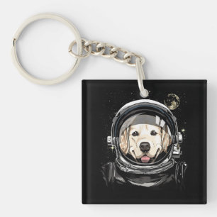 Porte-clés Astronaute De L'Espace Golden Retriever Lover Pet 
