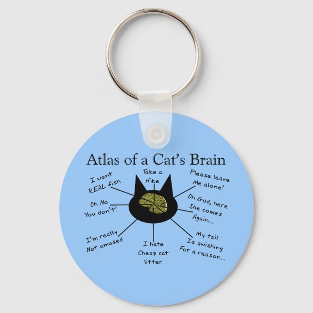 Porte-clés Atlas du cerveau d'un chat (Recto)