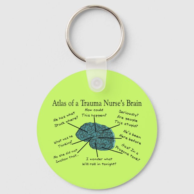 Porte-clés Atlas du cerveau d'une infirmière traumatisante (Recto)