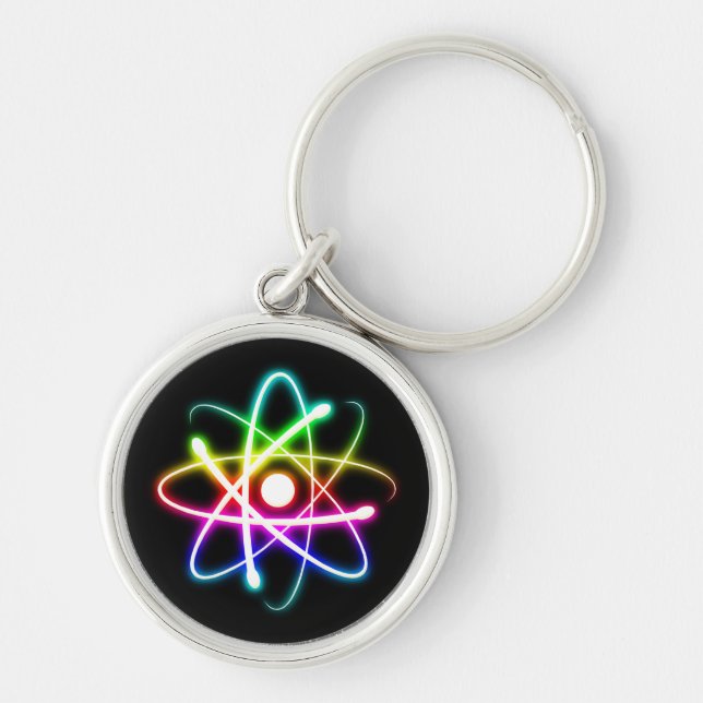 Porte-clés Atom brillant coloré (Devant)