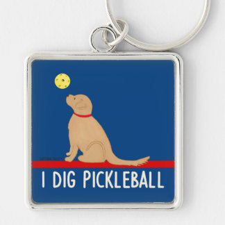 Porte-clés Attache-clé I Dig Pickleball Golden Retriever