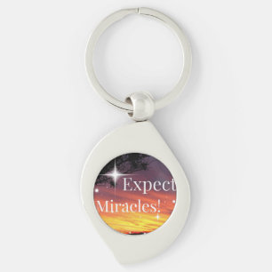 Porte-clés Attendez-vous à Miracles Sparkle Sunset Inspiratio