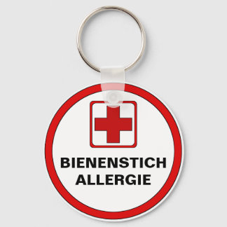 Porte-clés Attention - Allergie aux abeilles