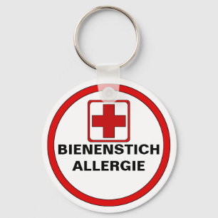 Porte-clés Attention - Allergie aux abeilles