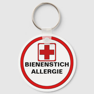 Porte-clés Attention - Allergie aux abeilles