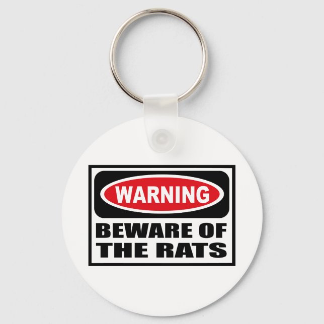 PORTE-CLÉS ATTENTION DU PORTE - CLÉ DES RATS (Recto)