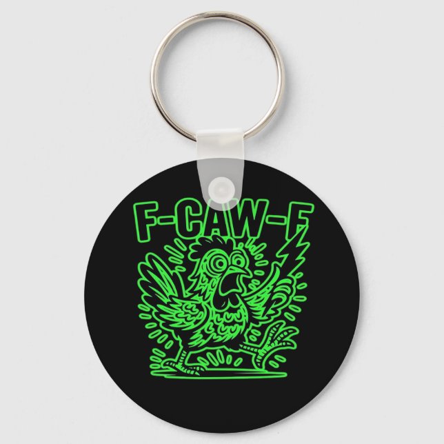 Porte-clés Attitude Classique Cool Unique F-Caw-F (Recto)
