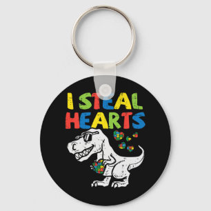 Porte-clés Attrapez ce mignon I Steal Hearts Trex Dinosaur T-