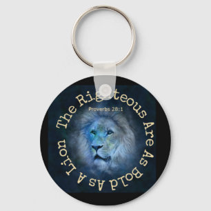 Porte-clés Audacieux Comme Proverbes Lion 28:1