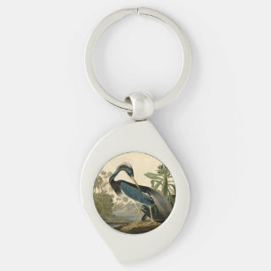 Porte-clés Audubon Héron de Louisiane Oiseaux Amérique Art