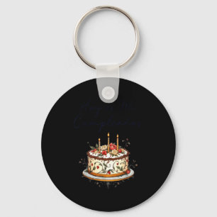 Porte-clés Aujourd'hui C'est Mon Anniversaire Avec Gâteau Gif