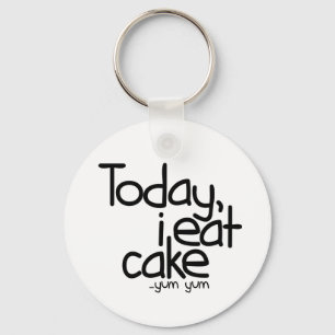 Porte-clés Aujourd'hui je mange le gâteau (l'anniversaire)