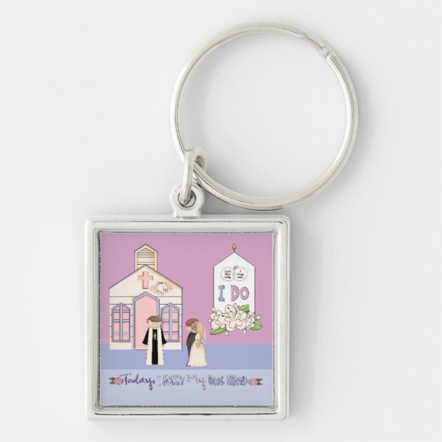 Porte-clés Aujourd'hui j'épouse mon meilleur ami (Devant)