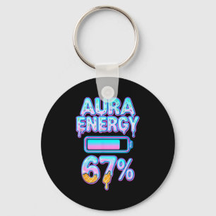 Porte-clés Aura Énergie 67 Meme Crème Glacée Drip 6 7 Drôle S
