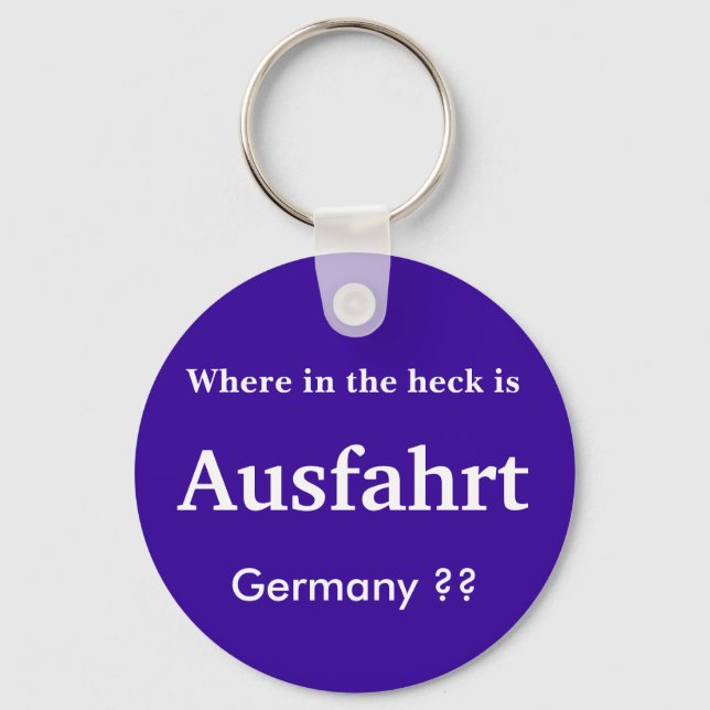 Porte-clés Ausfahrt Allemagne Porte - clé (Recto)