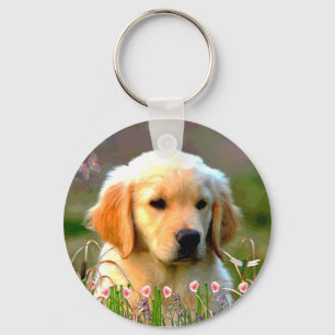 Porte-clés Austin le Labrador d'or