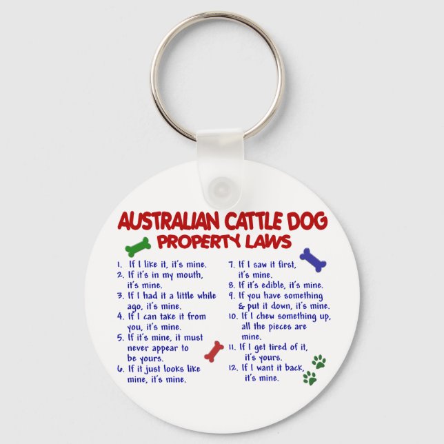 Porte-clés AUSTRALIAN CATTLE DOG, propriété Lois 2 (Recto)