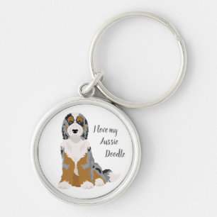 Porte-clés Australian Shepherd Poodle mélange Porte - clé
