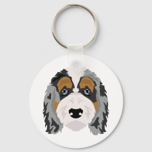 Porte-clés Australian Shepherd Poodle mix, Aussie Doodle Key