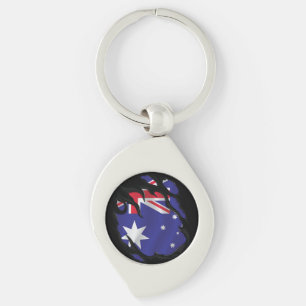 Porte-clés Australie Drapeau déchiré