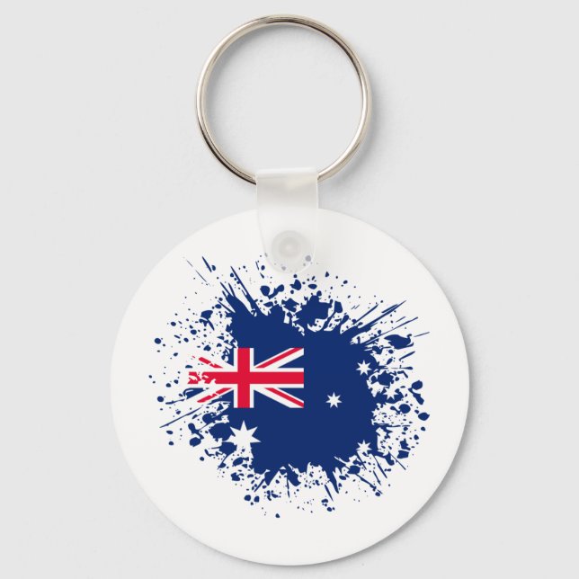 Porte-clés Australie Souvenir Landmark, Australie Drapeau Voy (Recto)