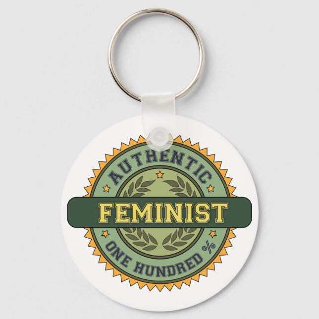 Porte-clés Authentique féministe (Recto)