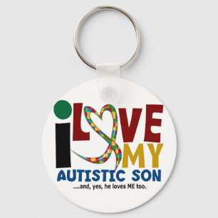 Porte-clés AUTISM I Love My Autistic Son 2