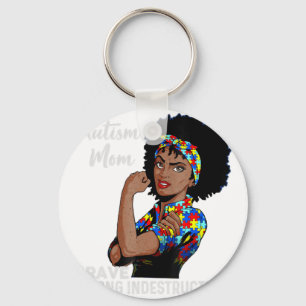 Porte-clés Autism Mom Indestructible Autism Awareness Black W