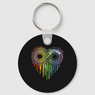 Porte-clés Autisme Arc-en-ciel Symbole d'infini Sensibilisati