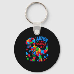 Porte-clés Autisme Féminin - Dinosaure - Puzzle - Arc - Autis