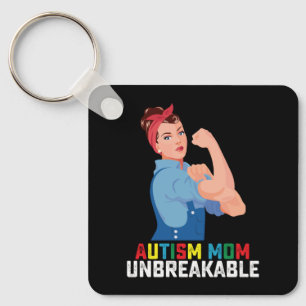 Porte-clés Autisme Maman Fier Indestructible Famille Autiste