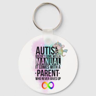 Porte-clés Autisme Maman Papa Parent Slogan - Neurodiversité