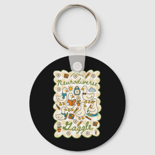 Porte-clés Autisme Silly Goose Neurodiverse Santé Mentale Neu