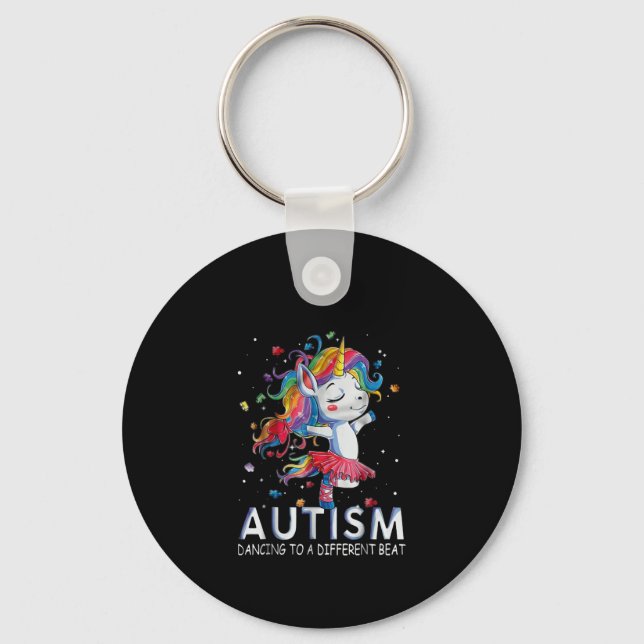 Porte-clés Autiste | L'Autisme Dansant À Un Bateau Différent (Recto)