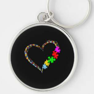 Porte-clés Autiste   Sensibilisation sur l'autisme Coeur Puzz