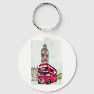 Porte-clés Autobus et Big Ben de Londres