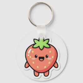 Porte-clés Autocollant esthétique fraise pastel – I