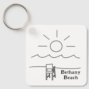 Porte-clés Autocollant transparent Bethany Beach imperméable