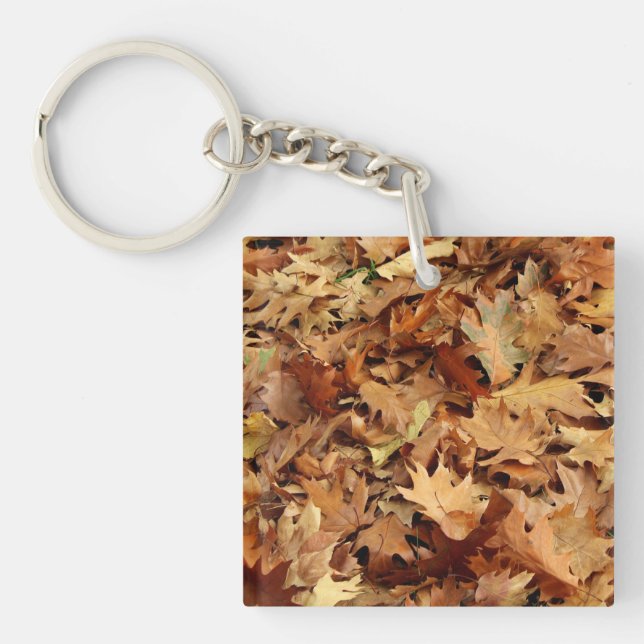 Porte-clés automne, feuille sec (Devant)