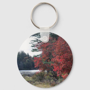 Porte-clés Automne Foliage Pond Nature Photographie