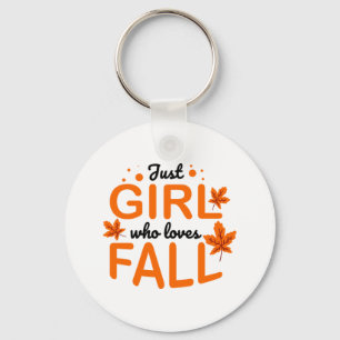 Porte-clés Automne Imprimer Orange Texte Et Porte - clé Feuil